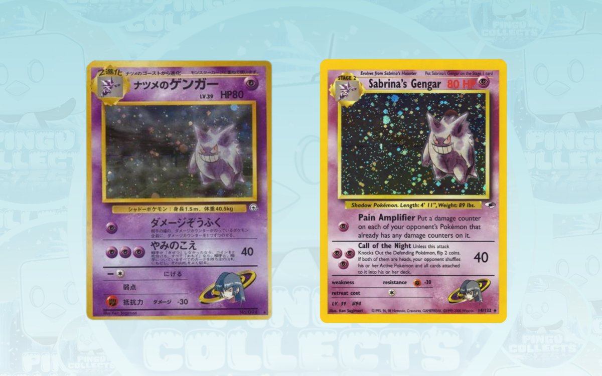 Sabrina's Gengar, versión japonesa y occidental