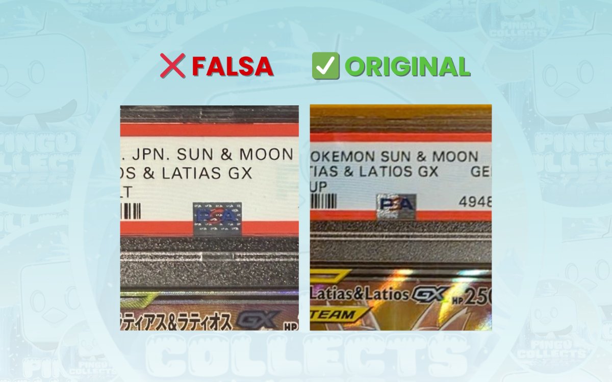 Comparación del holograma de seguridad PSA